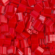 Miyuki tila 5x5mm beads - Opaque dark red TL-408